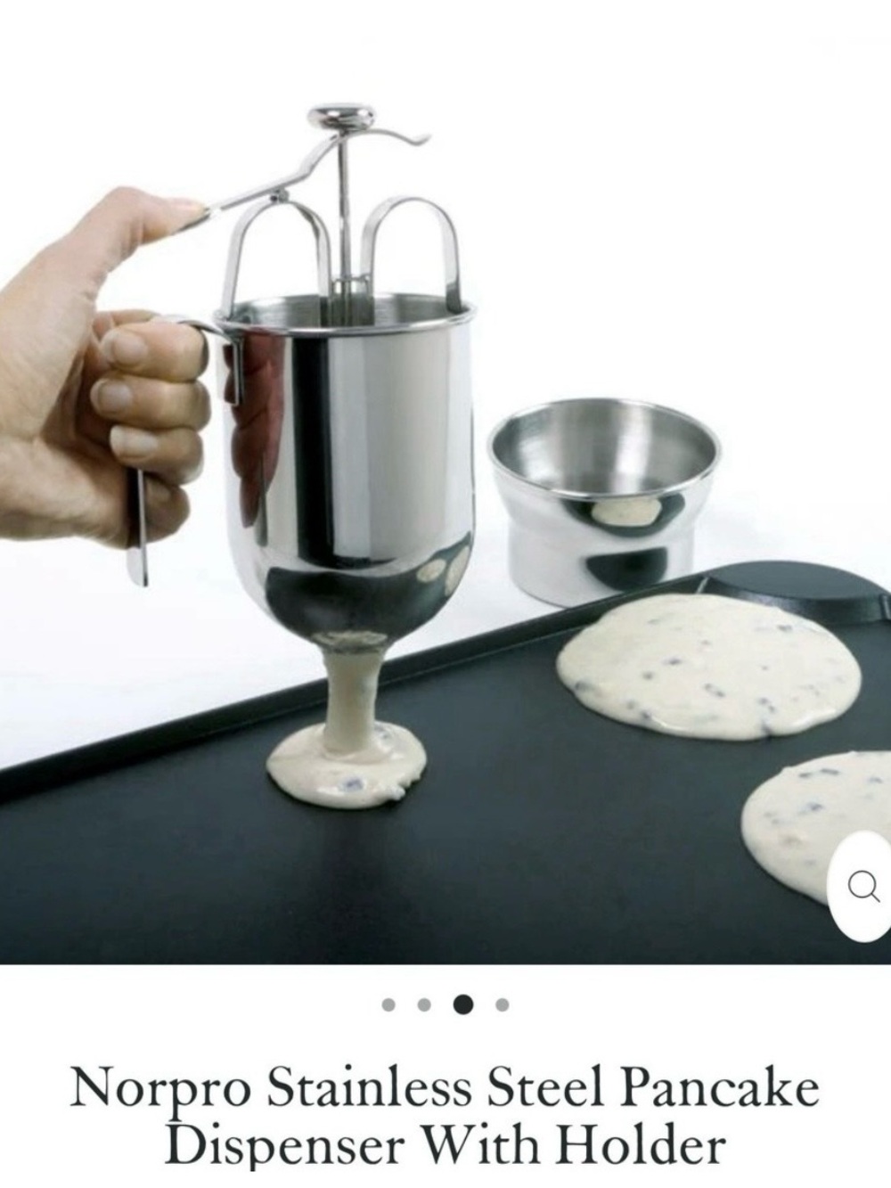 Norpro stainless steel pancake dispenser with nib 3170